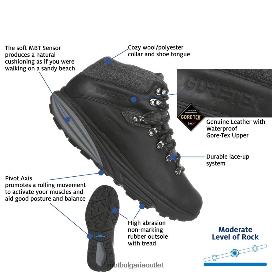 планина алпийска черен 6BLLJ864 MBT мъже ботуши